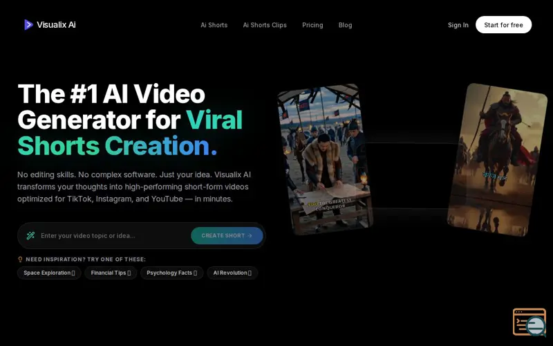 Screenshot of Visualix Ai