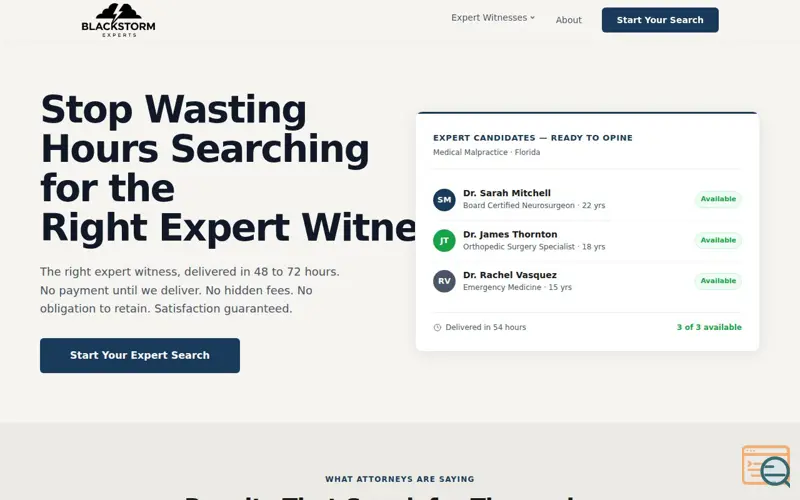 Screenshot of Blackstorm Experts