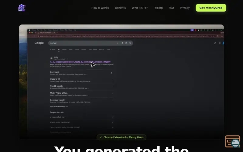 Screenshot of MeshyGrab — 3D Model Downloader