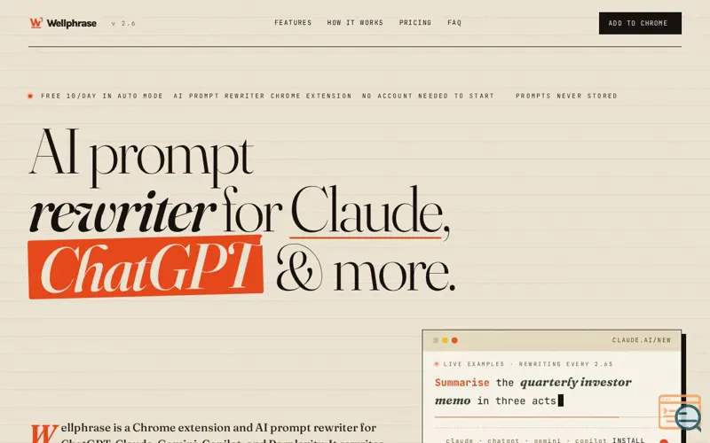 Screenshot of Wellphrase