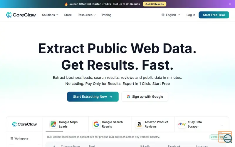 Screenshot of CoreClaw