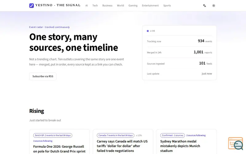 Screenshot of Rewindom, a launch using FrogDR