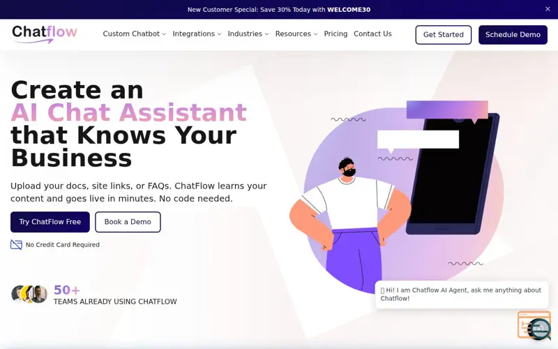 Screenshot of Chatflow