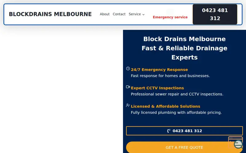 Screenshot of blockeddrain