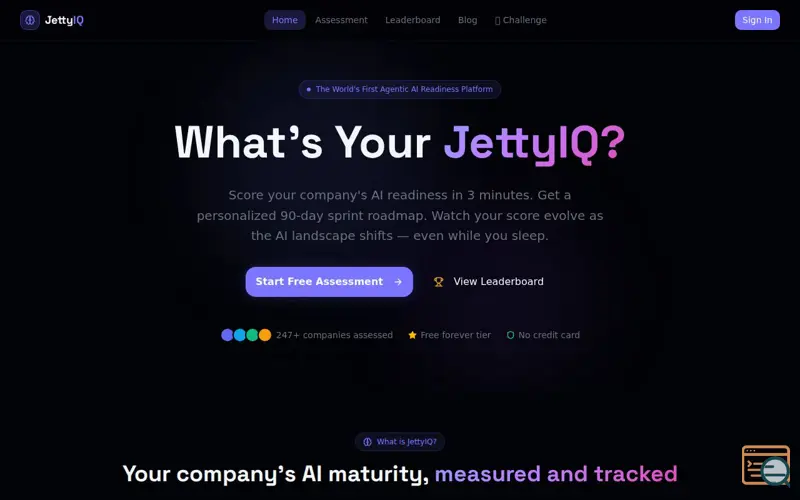 Screenshot of JettyIQ