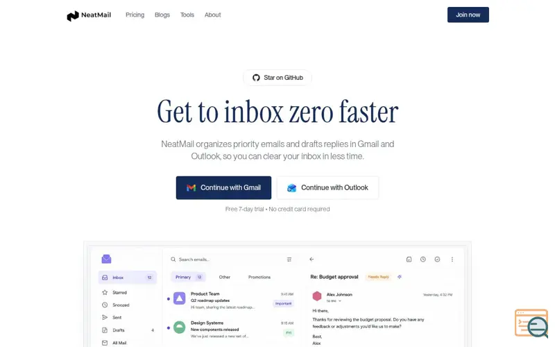 Screenshot of Neatmail
