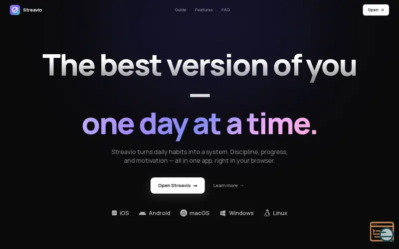 Screenshot of Streavio — Habit Tracker, a launch using GlobalSign