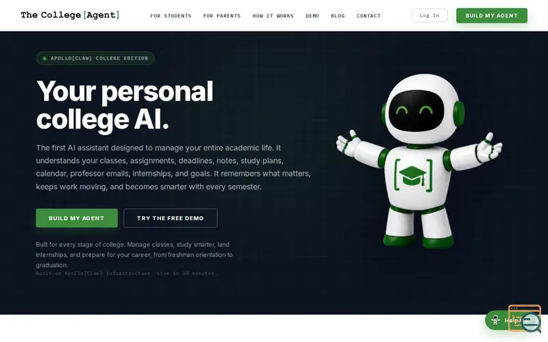 Screenshot of The College Agent
