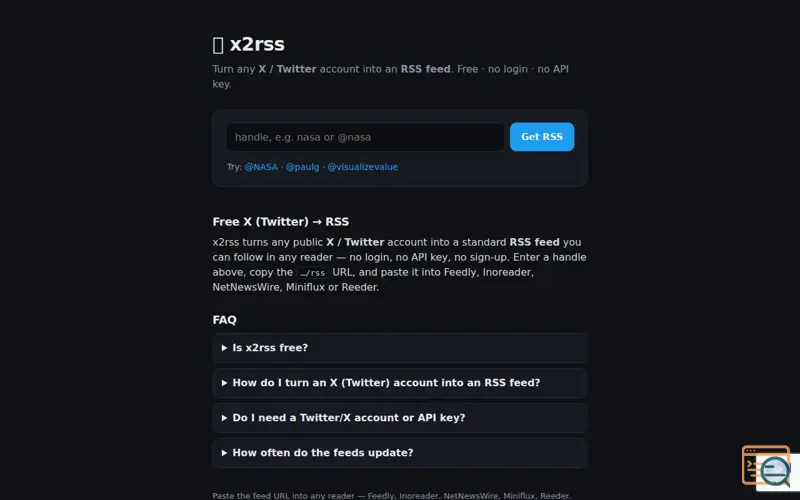Screenshot of Rss