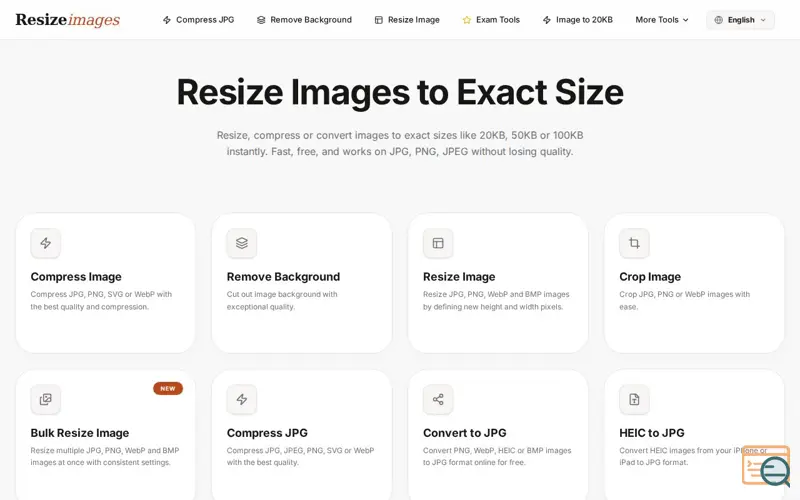 Screenshot of ResizeImages.Online
