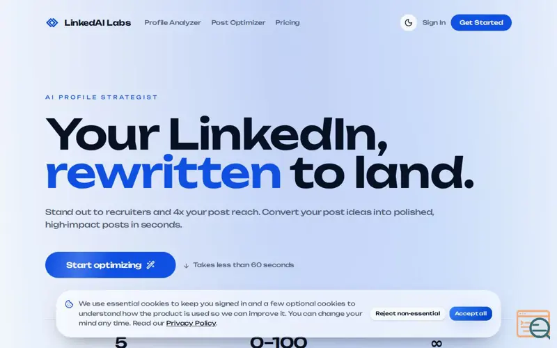 Screenshot of LinkedAI 1.0 – AI LinkedIn Optimizer
