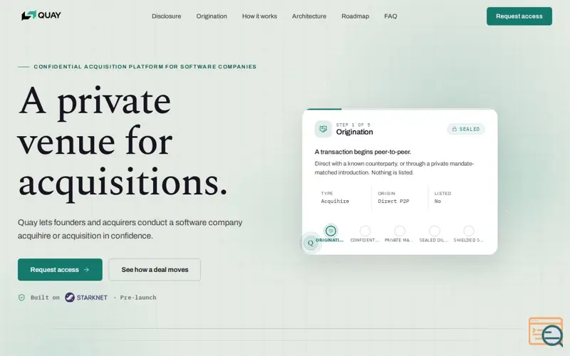 Screenshot of Sell or Buy company privately?