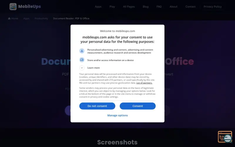 Screenshot of Doczio