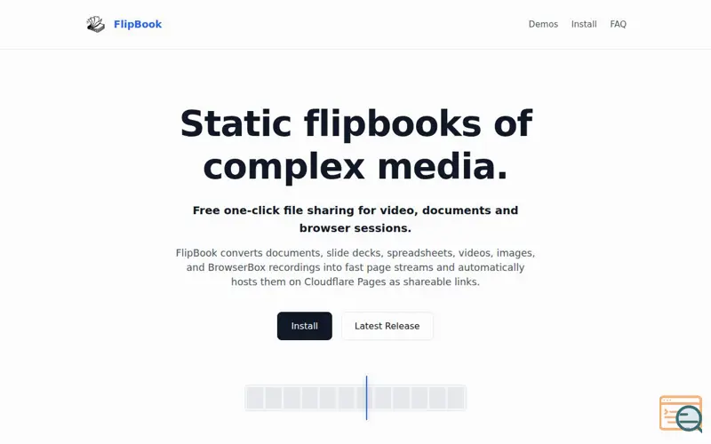 Screenshot of Flipbook