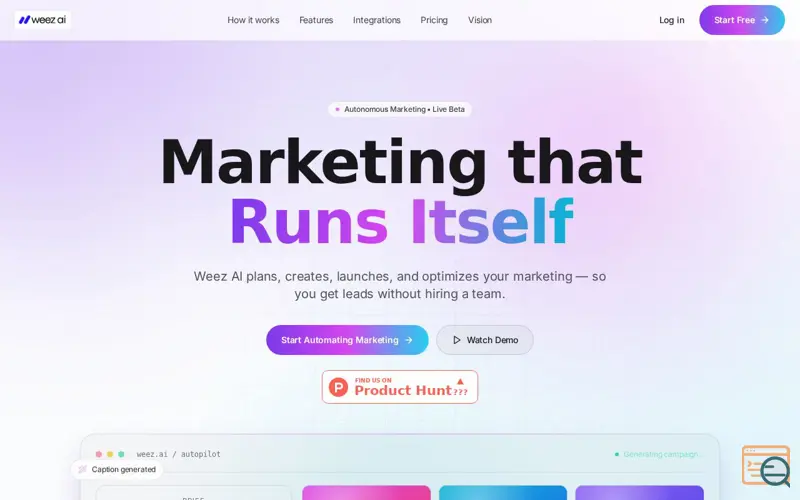 Screenshot of Weez AI