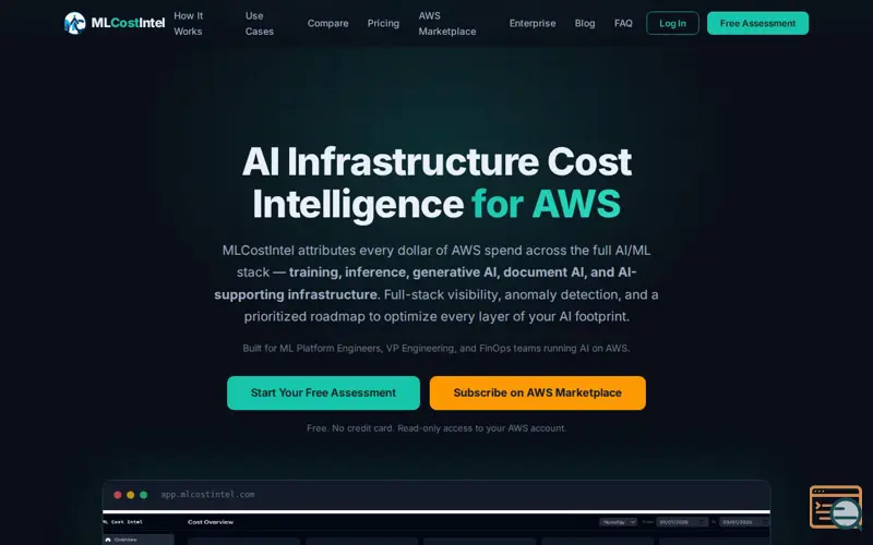 Screenshot of MLCostIntel