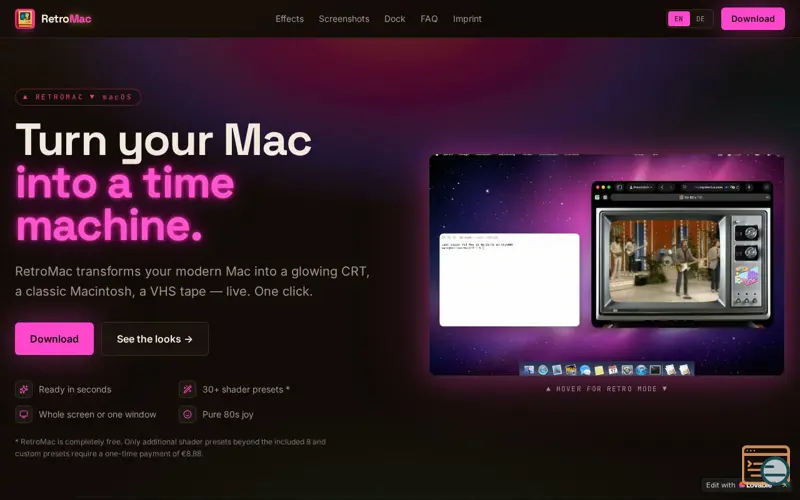 Screenshot of RetroMac
