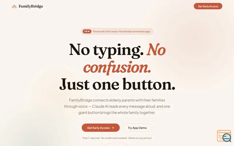 Screenshot of FamilyBridge — Voice