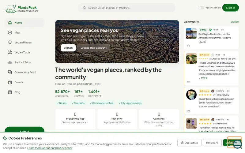Screenshot of PlantsPack