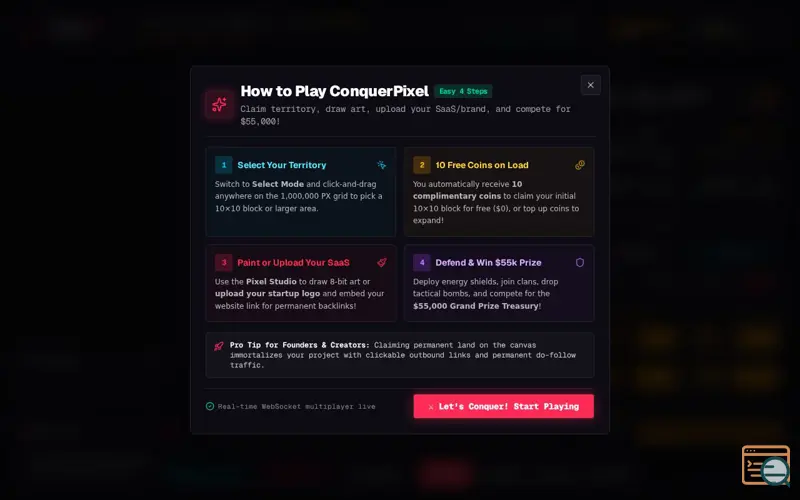 Screenshot of ConquerPixel