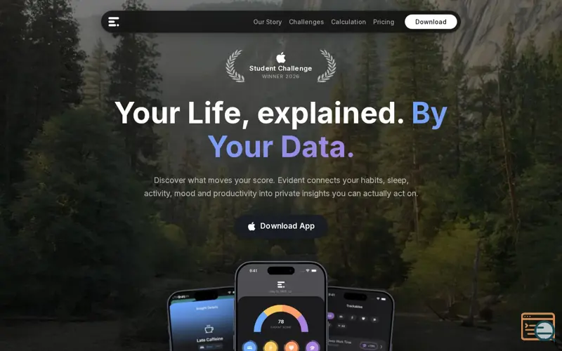 Screenshot of Evident