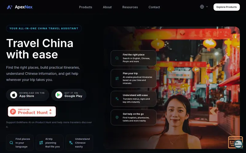 Screenshot of GoWhere AI-Map,Navigate,Plan Trips