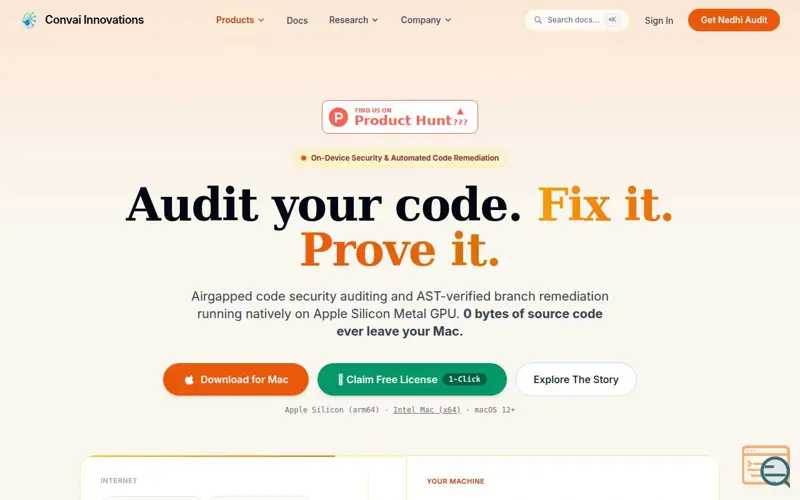 Screenshot of Nadhi Audit
