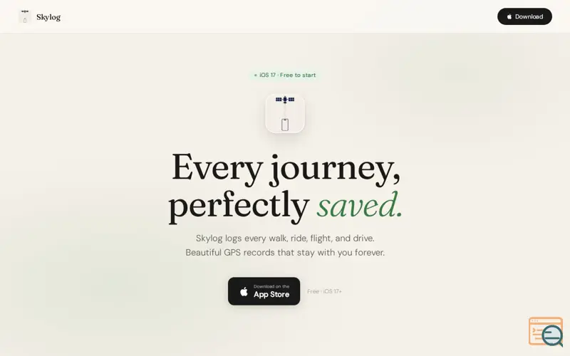 Screenshot of Skylog