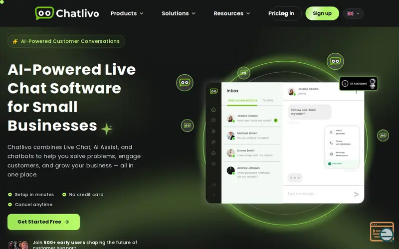 Screenshot of Chatlivo