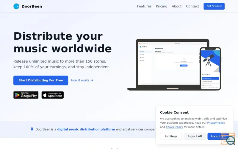 Screenshot of DoorBeen