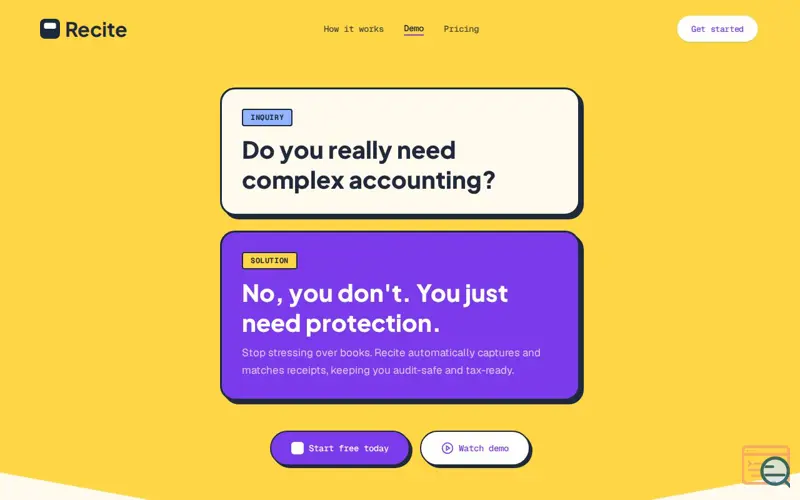 Screenshot of Recite, a launch using Firebase App Hosting