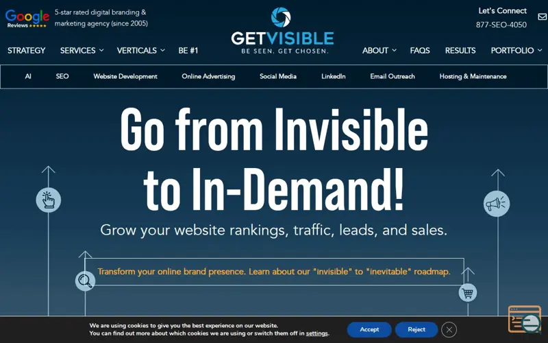Screenshot of Get Visible - Digital Marketing Agency