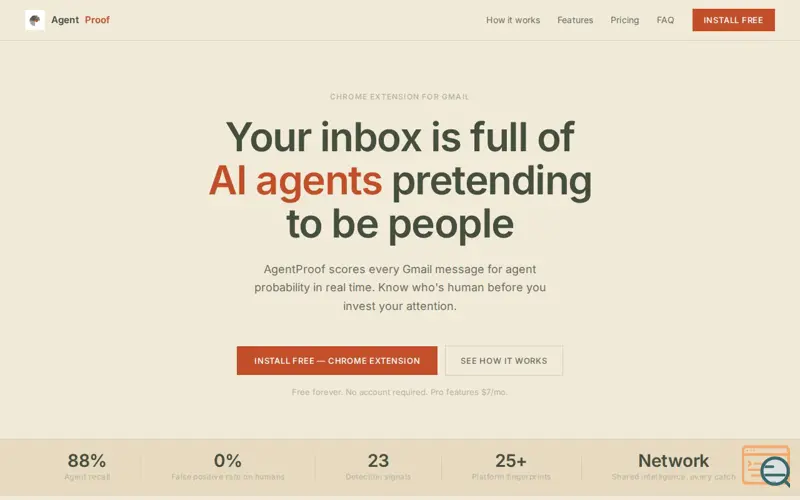 Screenshot of AgentProof