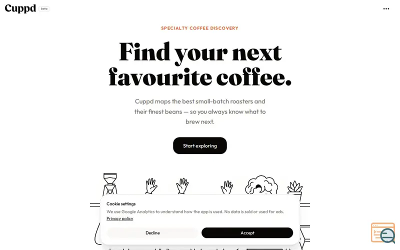 Screenshot of Cuppd 