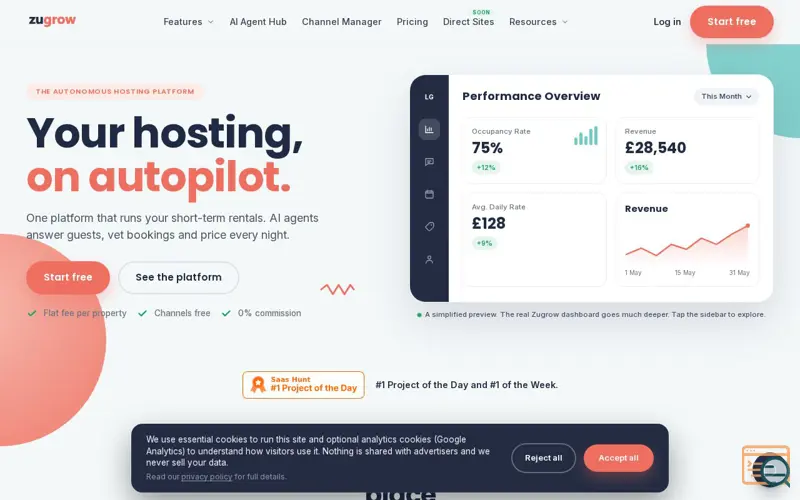 Screenshot of Zugrow