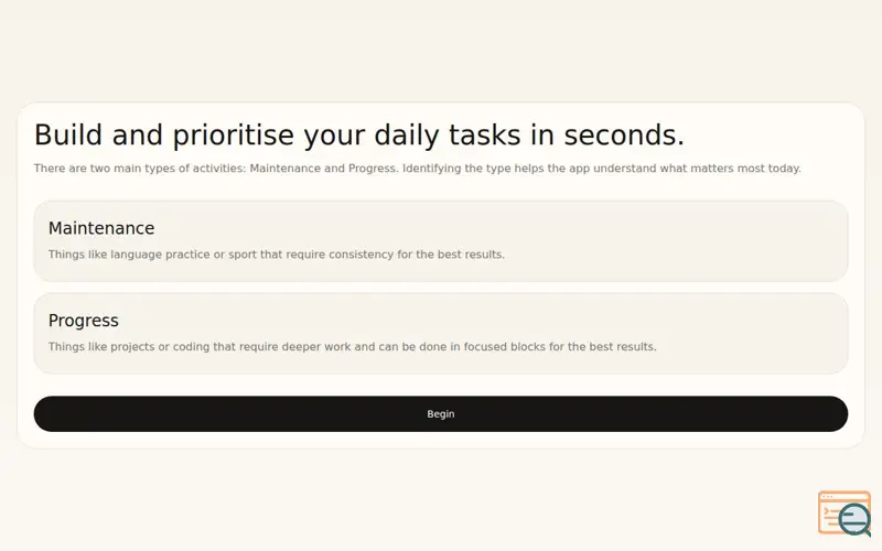 Screenshot of Allocate your time efficiently 