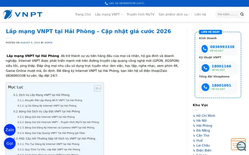 Screenshot of Lắp mạng VNPT Hải Phòng giá rẻ 4/2026