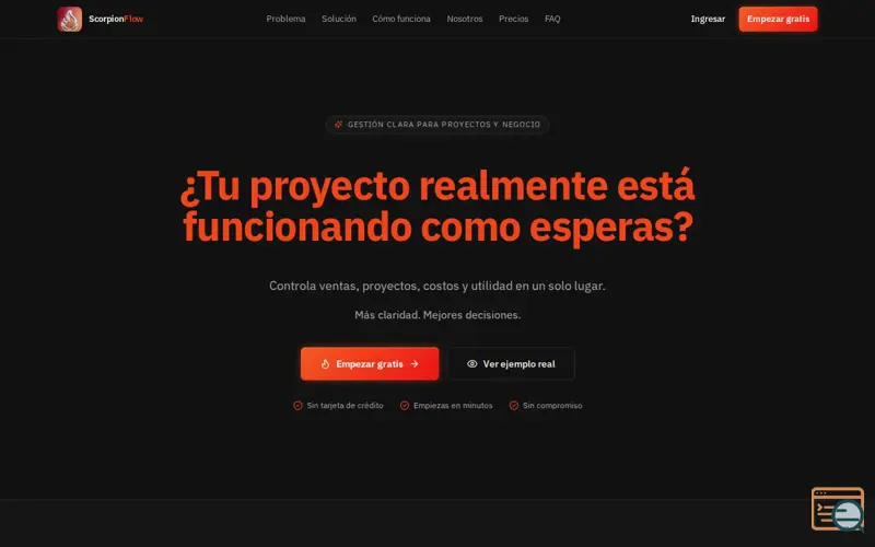 Screenshot of ScorpionFlow