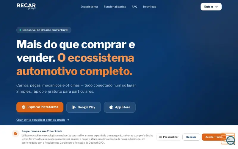 Screenshot of RecarGarage