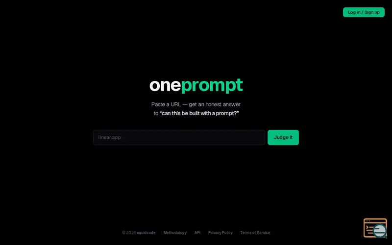Screenshot of Onepromptai