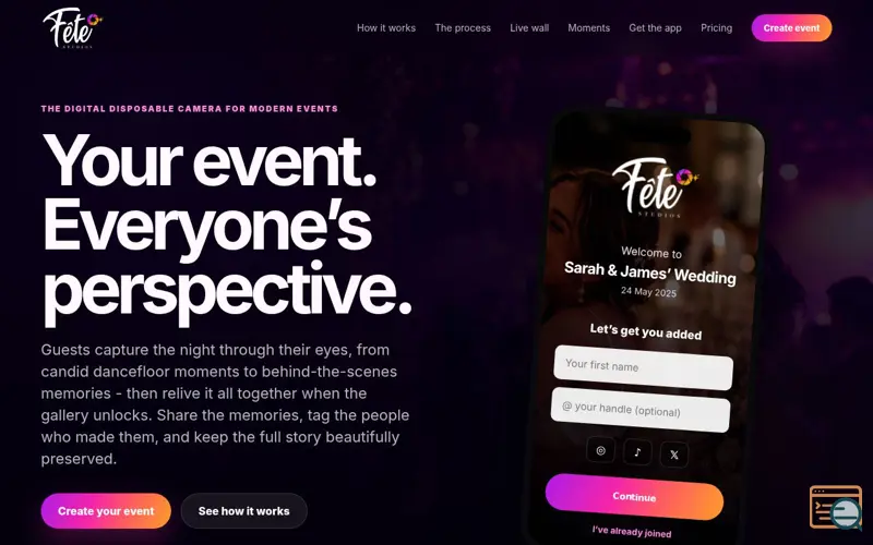 Screenshot of Fête Studios