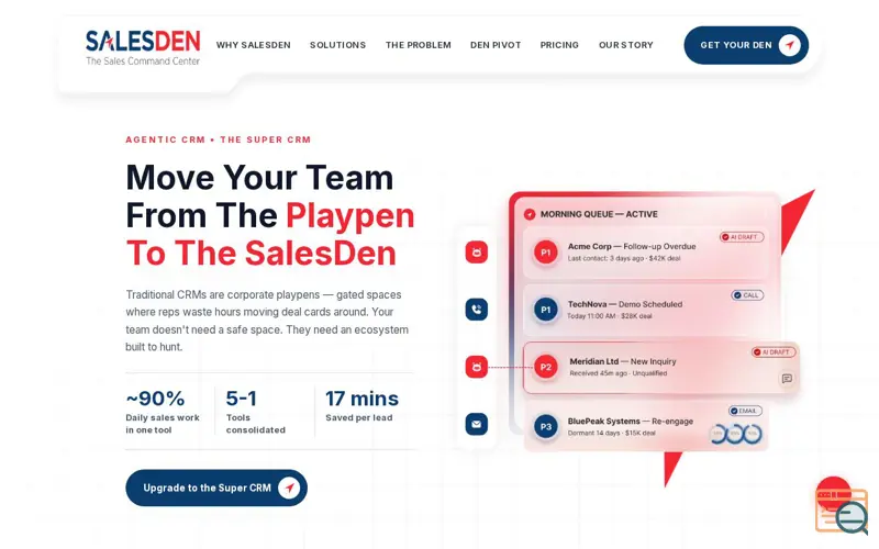 Screenshot of SalesDen