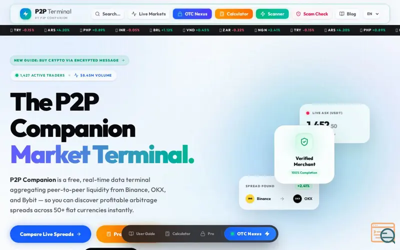 Screenshot of P2P Companion Terminal