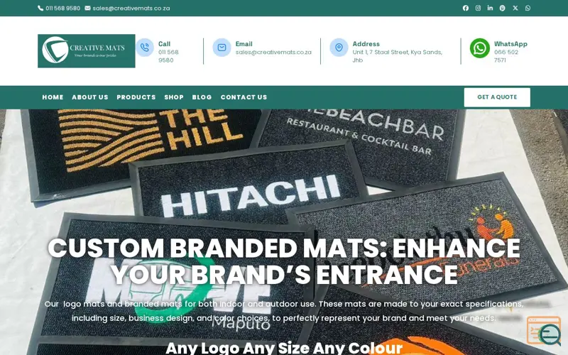Screenshot of Logo Mats | Logo Mats, a launch using CyberCircuit