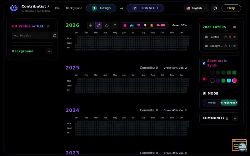 Screenshot of Contributist