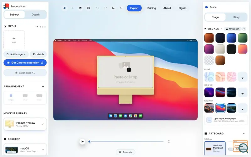 Screenshot of Product Shot