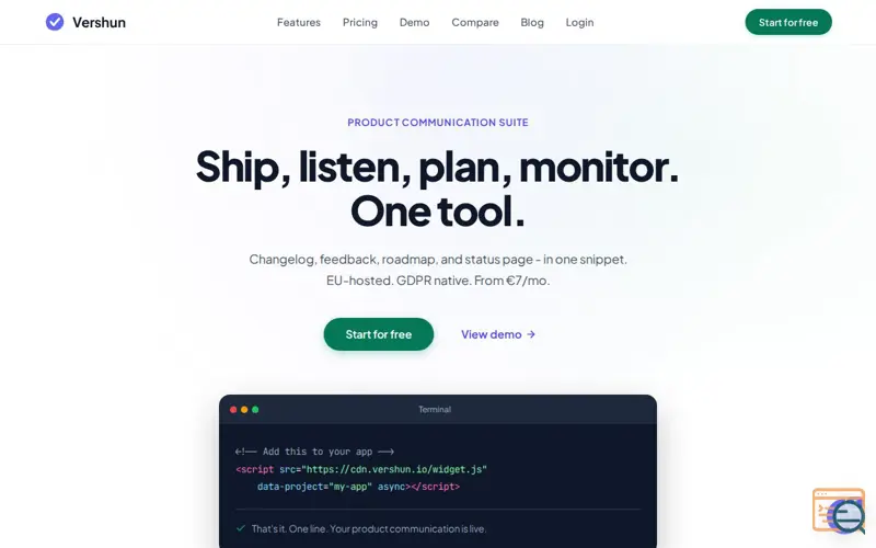 Screenshot of Vershun