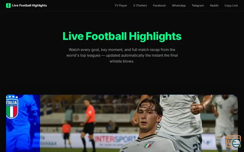 Screenshot of Live Football Highlights