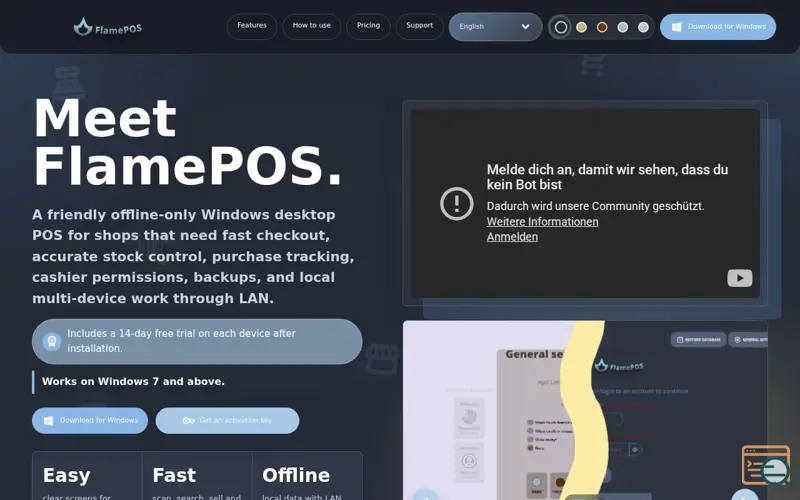 Screenshot of FlamePOS - Offline desktop POS App