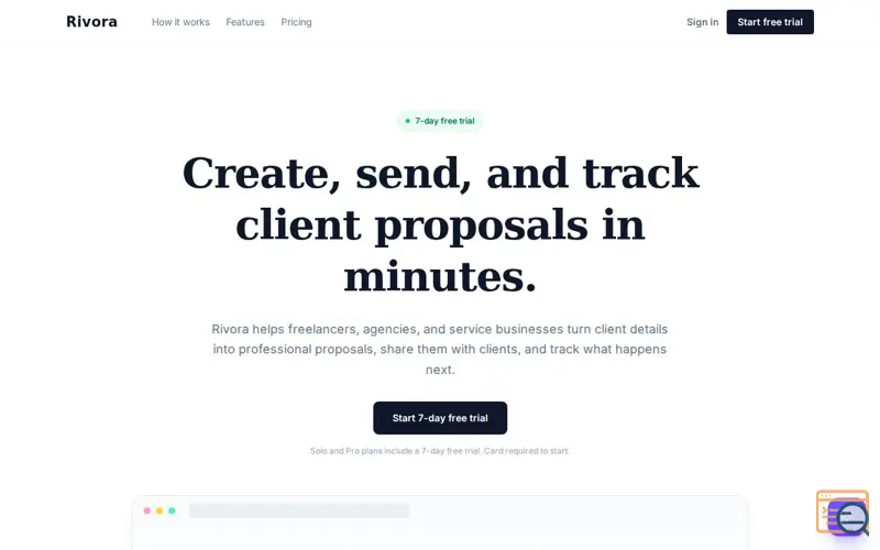 Screenshot of Rivora